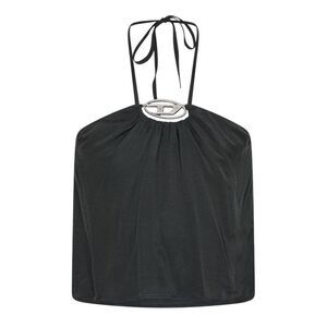 Diesel Womens/Ladies Halter Neck Relaxed Fit Tank Top / Jet Black